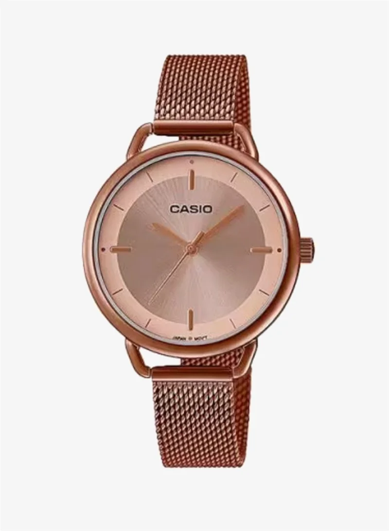 CASIO Women's Stainless Steel Mesh  Analog Watch LTP-E413MR-9ADF - 32 mm