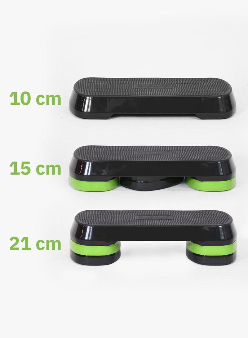 KANGAROO Step Exercise Platform with 3 Adjustable Levels (10/15/21 cm) – Non-Slip Tapered Rubber Surface, Shock-Absorbing Design, Heavy-Duty Polypropylene, Supports up to 200 kg - Image 4