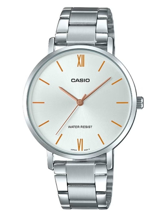 Casio His & Her Stainless Steel Band Couple Watch MTP/LTP -VT01D-7BUDF - Image 2