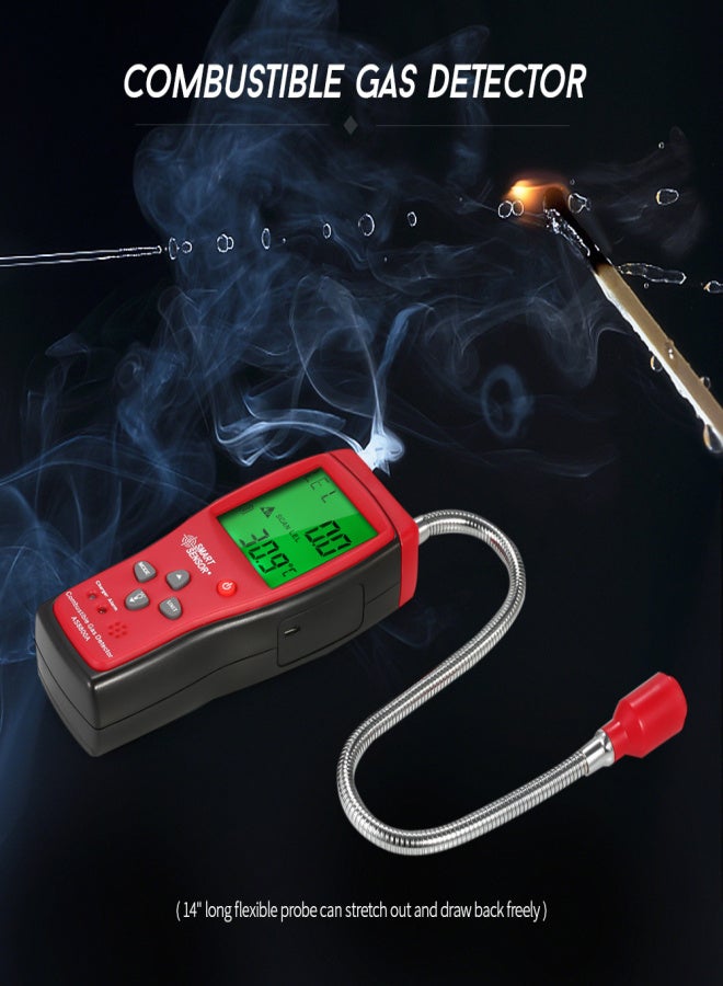 سمارت سنسور كاشف الغازات القابلة للاشتعال بمستشعر ذكي، جهاز رقمي لكشف الغازات القابلة للاشتعال، جهاز محمول لاختبار تسرب الغاز - Image 2