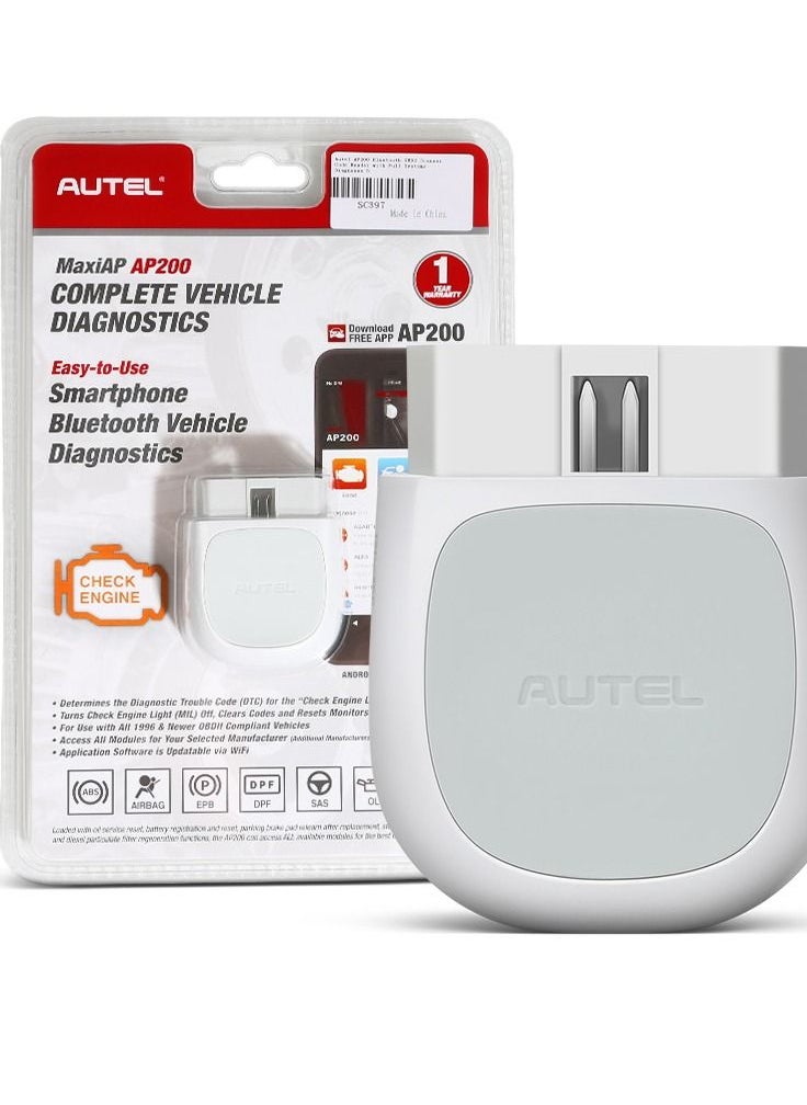 Autel - Autel AP200 Bluetooth OBD2 Scanner Code Reader with Full Systems Diagnoses - Image 1