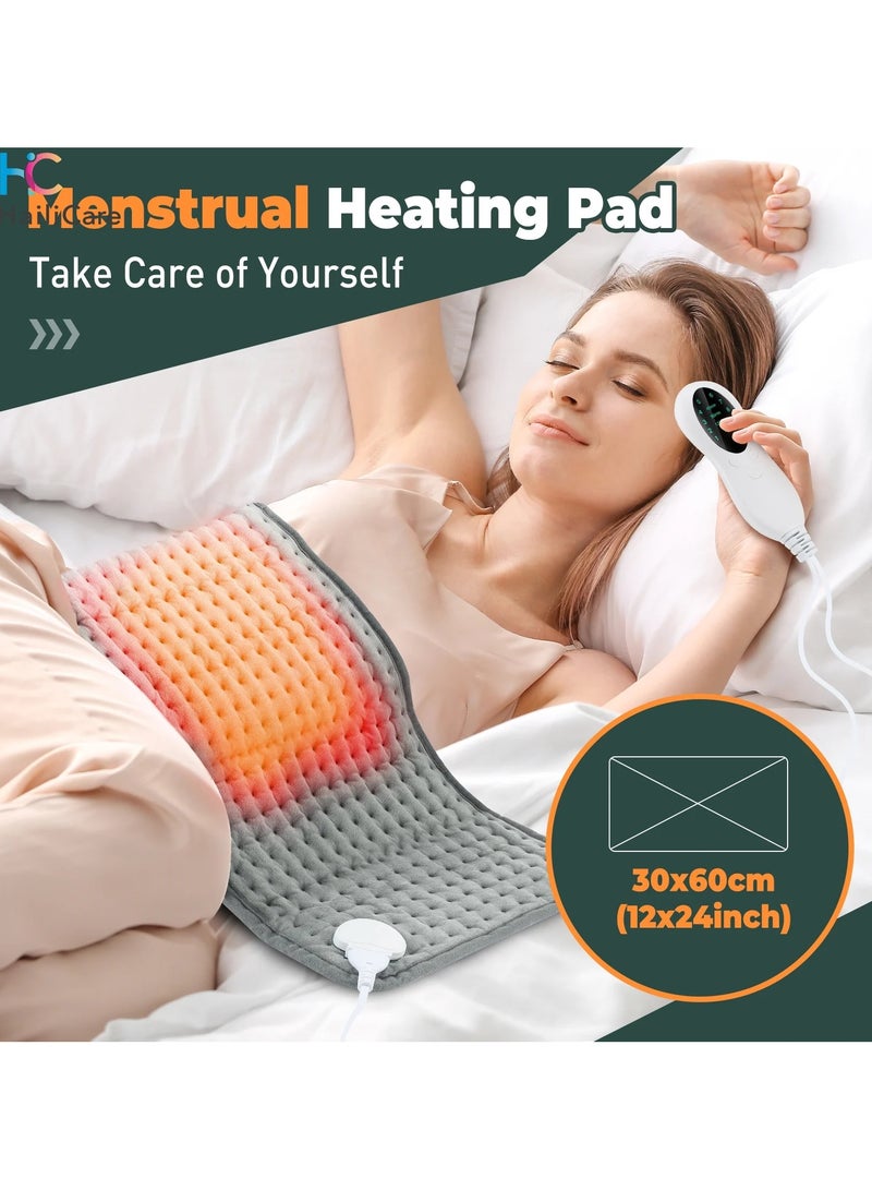 Heating Pad Electric for Pain Relief of Back Neck and Shoulder 10 Electric Temperature Options 4 Timer Settings Auto Shut Off 12 x 24 inches Heated Pad