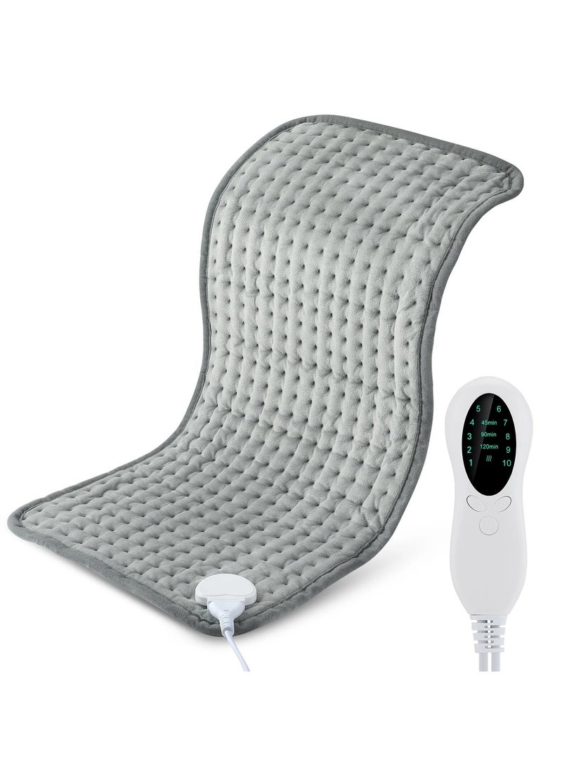 Heating Pad Electric for Pain Relief of Back Neck and Shoulder 10 Electric Temperature Options 4 Timer Settings Auto Shut Off 12 x 24 inches Heated Pad