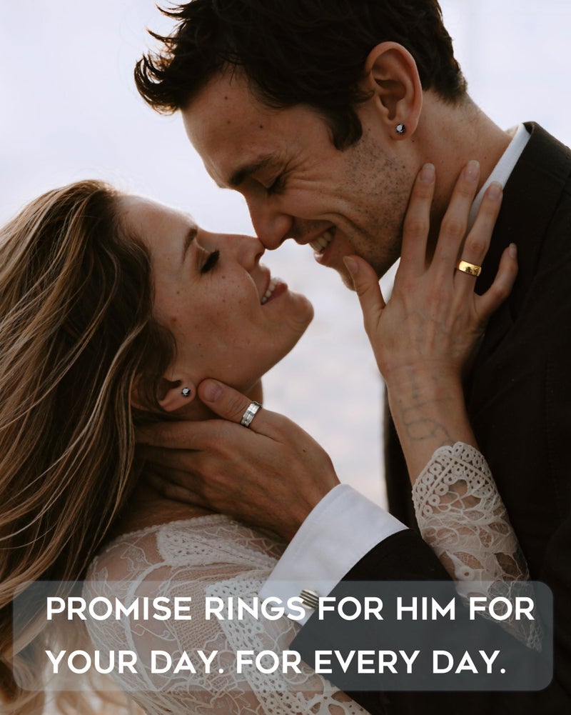 Besteel Mens Wedding Band Stainless Steel Rings for Men Women Black Cool Simple Promise Engagement Ring Set Jewelry Gift Comfort Fit 6-14 8MM Anillos Para Hombre 3 Pcs Size 10 - Image 4