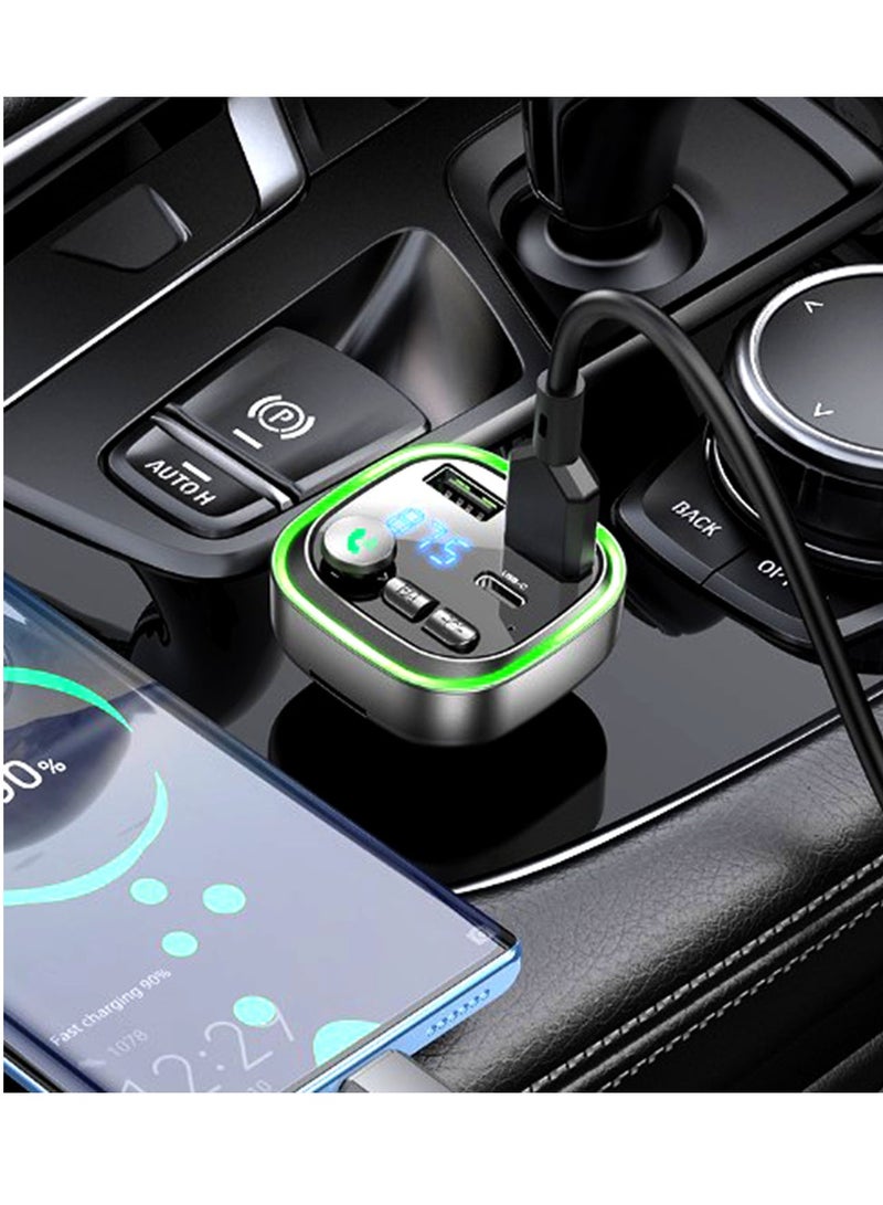 BOROFONE جهاز إرسال FM لاسلكي للسيارة بتقنية بلوتوث Qc3.0 من Borofone Bc48 Broad، مشغل MP3 - أسود - Image 5