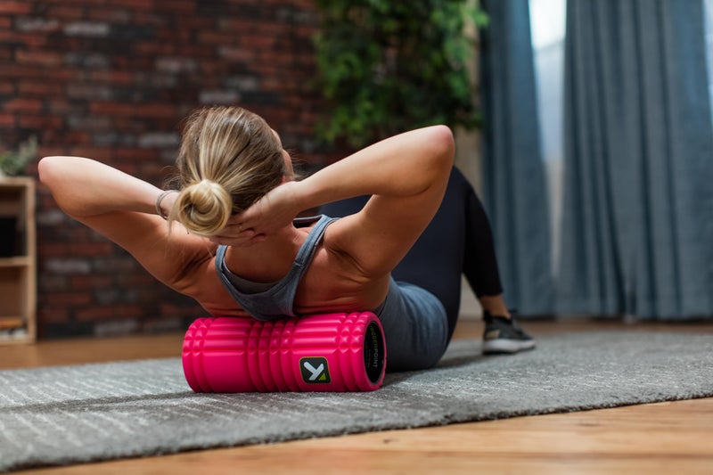 TRIGGERPOINT Performance Therapy Grid Foam Roller for Exercise, Deep Tissue Massage and Muscle Recovery, Original (13-Inch), Pink - Image 3