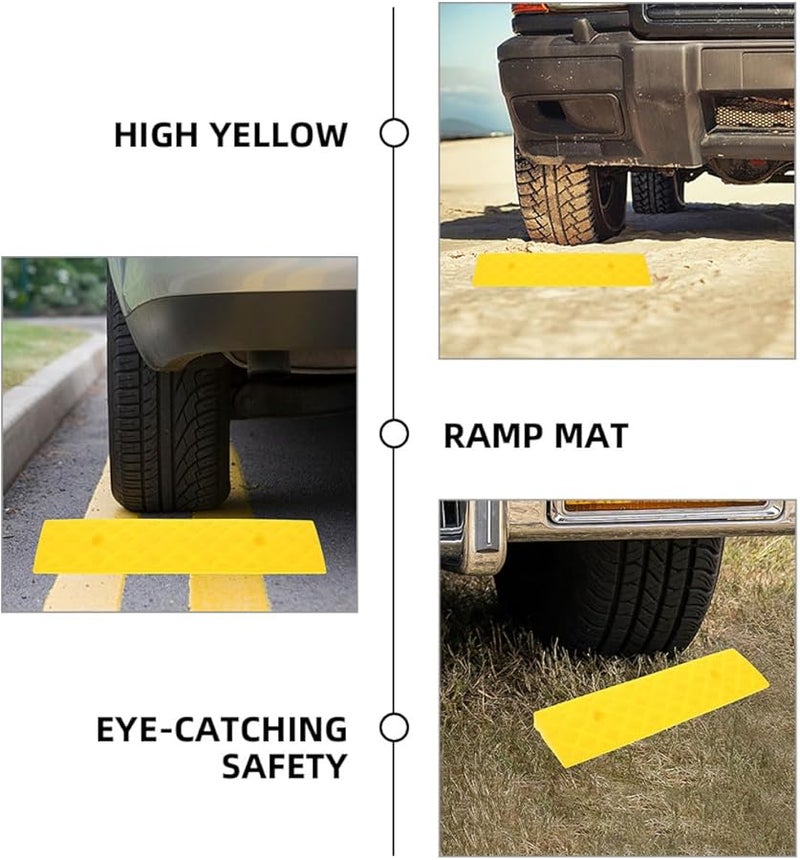 منحدر مدخل بلاستيكي متين مقاس 3 بوصات بسطح غير قابل للانزلاق للكراسي المتحركة وطائرات التنظيف بدون طيار - Image 5