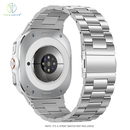 T TECLUSIVE Stainless Steel Metal Chain Strap Compatible for Galaxy Watch 8 and Watch 8 Classic | Luxury Metal Band with Watch Strap Adjuster Too for 8 (Silver) - Image 5