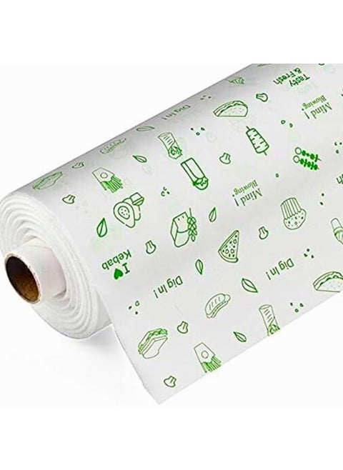 DOANMIZE 25 Meters Food Wraping Paper Roll Premium NonStick Butter Wrapping Paper Food Wrapping Paper ReHeatable Non Stick Paper Oven Safe Parchment PaperLarge Pack of 4