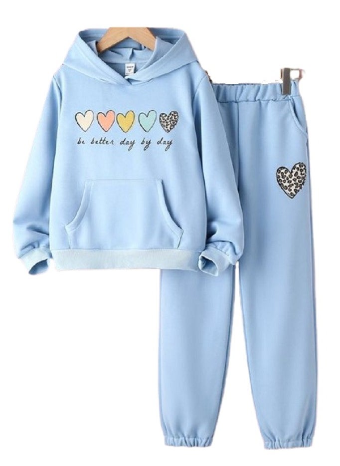 A winter pajama set for girls aged 12 to 16 years - Milton is comfortable and suitable for the cold winter - a two-piece set (Milton sweatshirt with a hoodied neck and long sleeves, easy to wear, and pants with an elastic band at the waist). - pzsku/ZCF2DF5D470BB4829D674Z/45/_/1706453611/7826d27b-c778-4fee-aa0d-85a5fac34feb