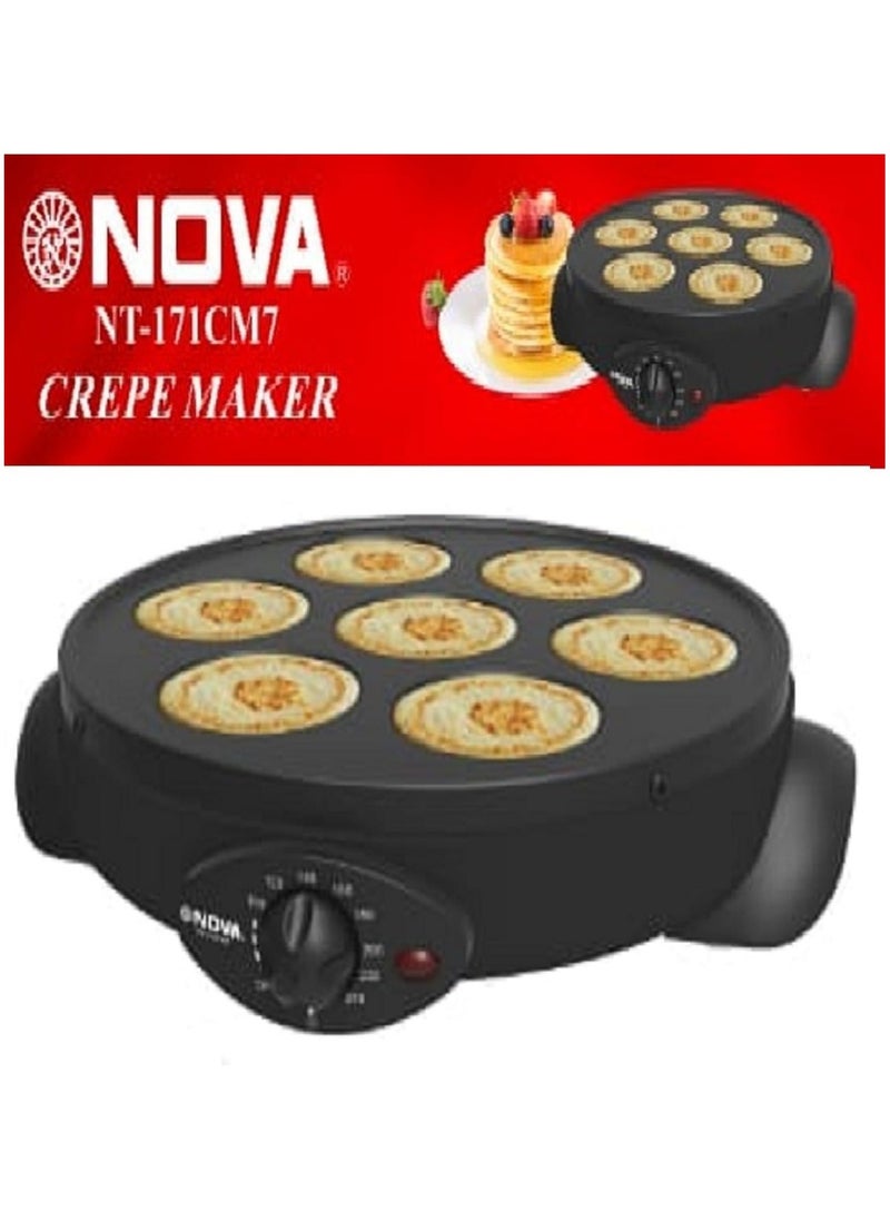 NOVA Crepe and Pancake Maker 1000W – NT-171CM7 with Heat-Resistant Handles, 220-240V, 50/60Hz"  - Image 3
