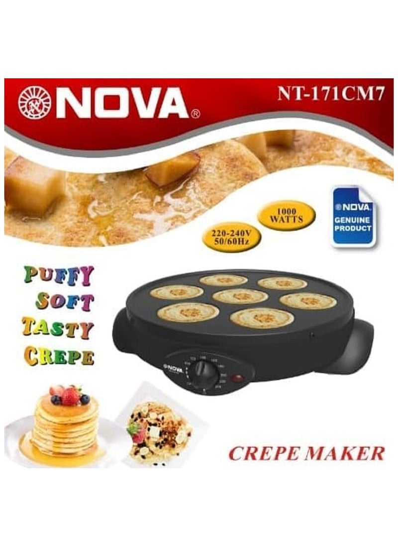 NOVA Crepe and Pancake Maker 1000W – NT-171CM7 with Heat-Resistant Handles, 220-240V, 50/60Hz"  - Image 4