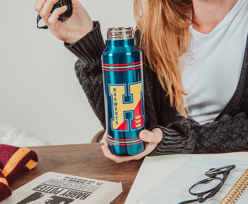 Silver Buffalo Harry Potter Hogwarts Stainless Steel Water bottle with Strap  27-Ounces - Image 3