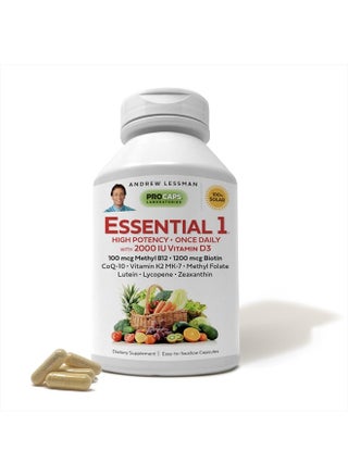 Essential-1 Multivitamin 2000 IU Vitamin D3 180 Small Capsules – 100 mcg Methyl B12. CoQ10 Lutein Lycopene Zeaxanthin. High Potency. No Additives. Gentle Ultra-Mild. One Daily Capsule - pzsku/ZCF2E16C782C1998814BCZ/45/_/1715643698/1391585e-b4b7-43b0-98d3-a3149bb84608