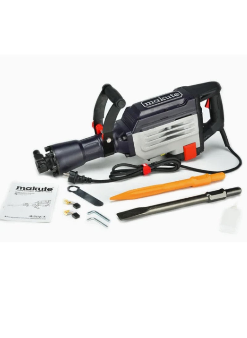 makute 2800W Makute Jack Hammer Demolition Hammer 1400rpm 85mm Chuck Dia for Breaking Concrete Removing Tiles  and Performing Heavy-Duty Demolition Work  (DH85-A)  - Image 1