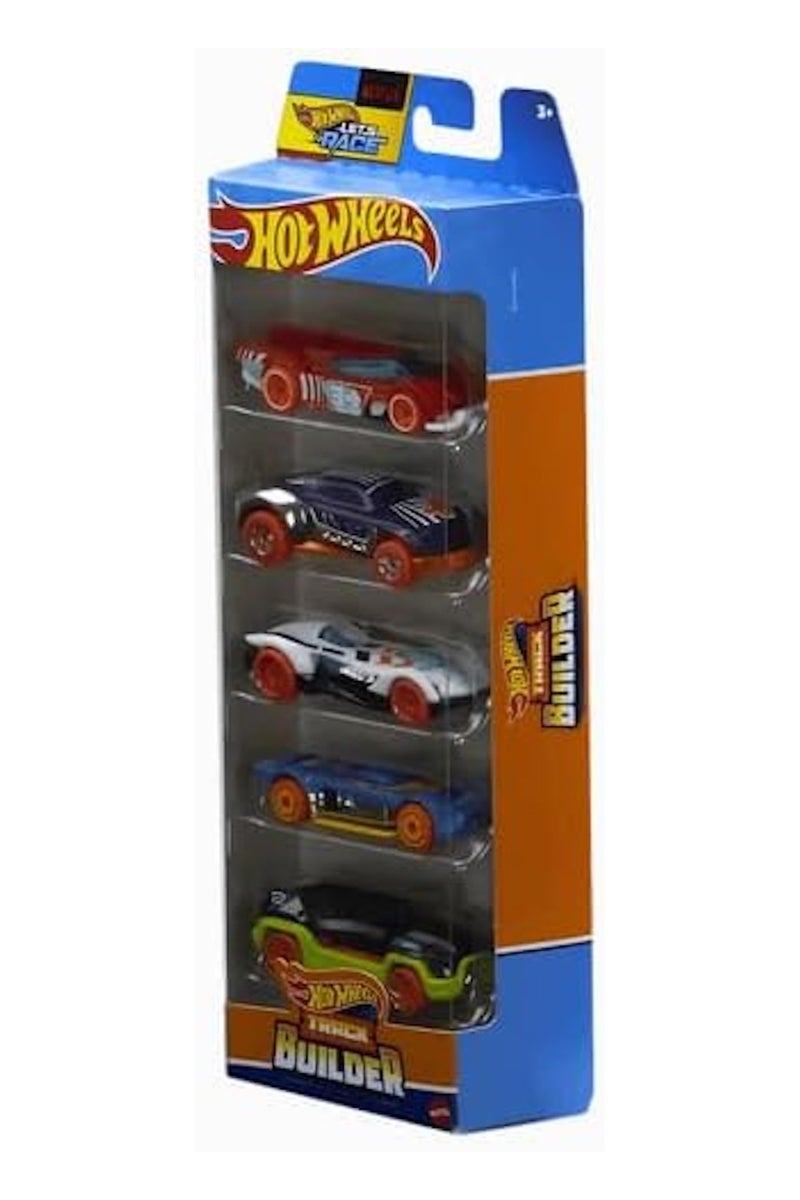 Hot Wheels Netflix Track Builder (Gruppox24, Lightnin Bug, Roadster Bite, Mach it Go & Drone Duty) 5 Vehicle Pack (HTV52) - Image 2