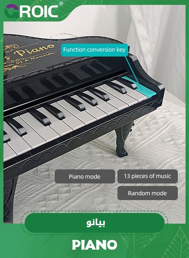 GROIC Piano Toy for Kids,24 Keys Multifunctional Musical Electronic Toy Piano for Toddlers,Piano Keyboard Toy with LED light, 24 Keys Piano,Musical Instrument Toys(Black) - Image 5
