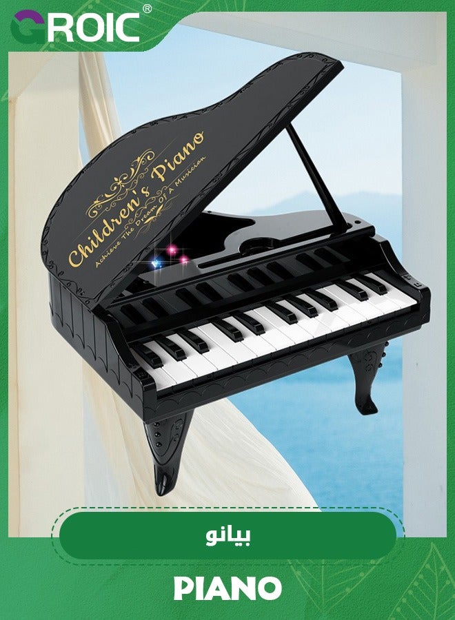 GROIC Piano Toy for Kids,24 Keys Multifunctional Musical Electronic Toy Piano for Toddlers,Piano Keyboard Toy with LED light, 24 Keys Piano,Musical Instrument Toys(Black) - Image 4
