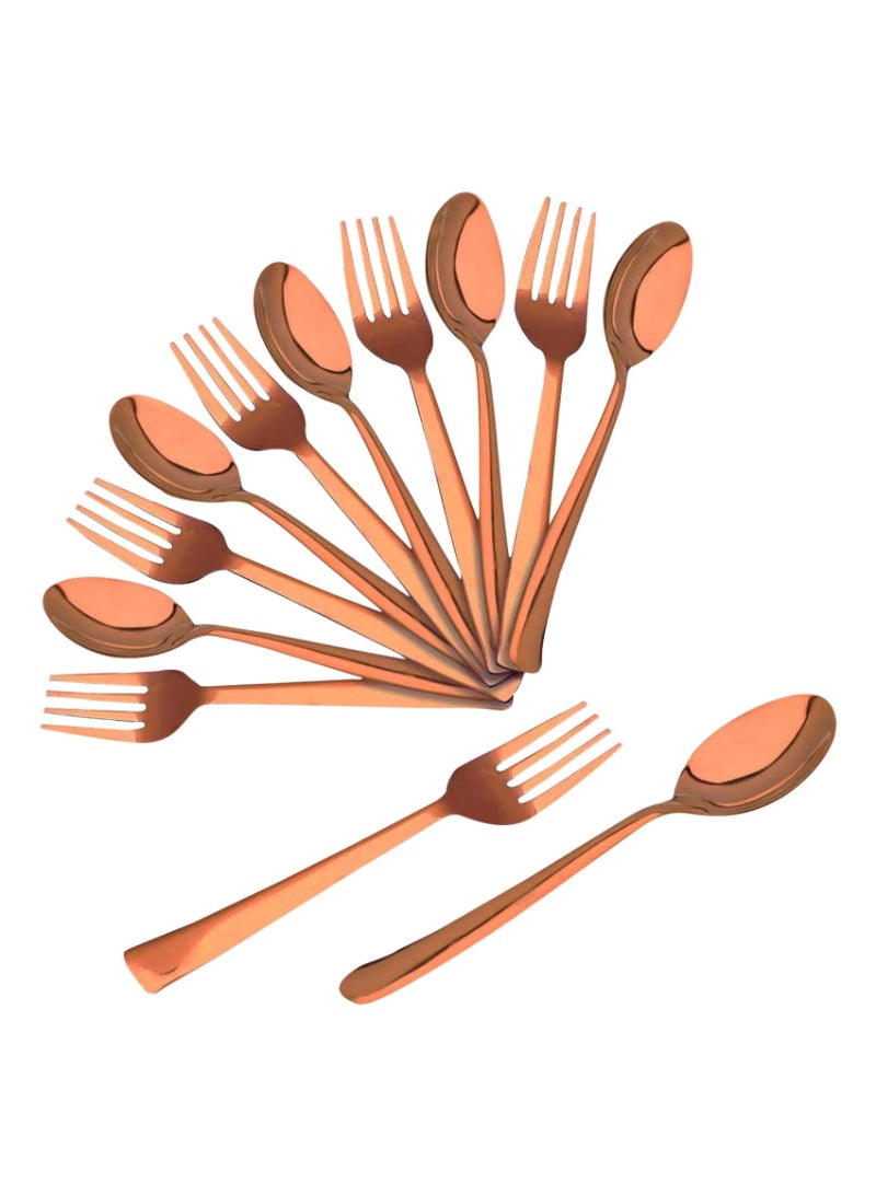 Orinex Rolled Cutlery 12 Pieces (Golden)