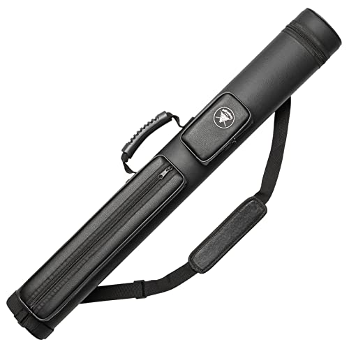 Adhafera Pool Cue Case 2 X 2 Hard Pool Stick Case Made of Faux Leather Billiards Accessories