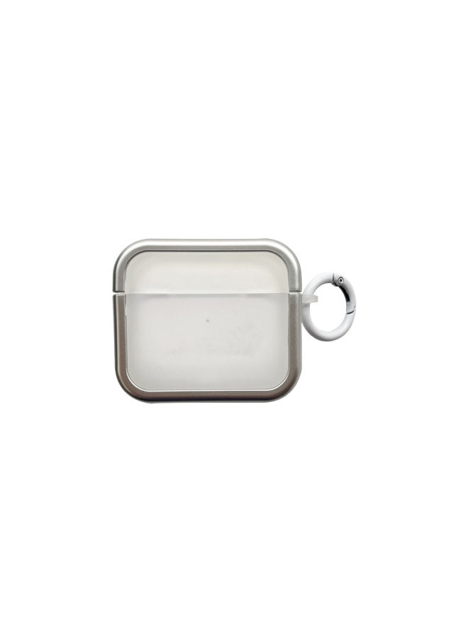 Generic - Suitable For AirPods 4 Earphone Set Solid Color Soft Case Square 2 In 1 For Apple1/2/3 Generation Pro2 Bluetooth Simple-Color:2-in-1 Soft Shell-silver-Model:Universal For Airpods Pro/pro2 (protective Case) - Image 1
