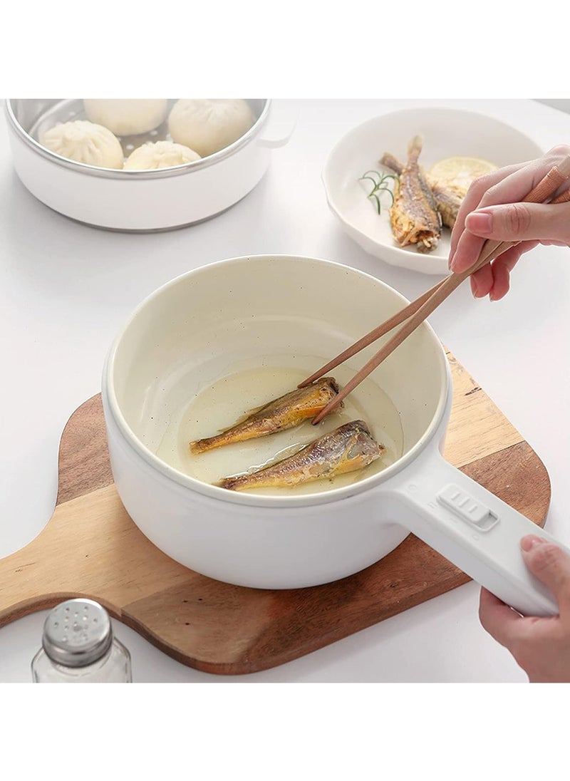 Shopit Electric Cooking Pot 700W Non Stick Rapid Multifunction Cooker with Lid 2 Modes White  - Image 2