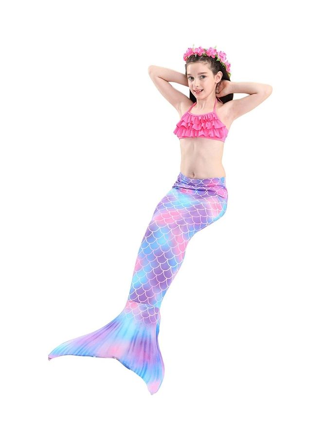 نيبمينينت 4-Piece Mermaid Themed Swimming Costume Set 120cm - Image 3