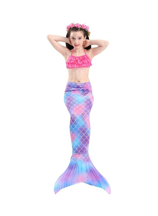 نيبمينينت 4-Piece Mermaid Themed Swimming Costume Set 120cm - Image 2