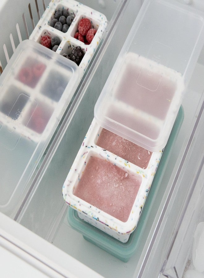 OGGI Prep & Portion Silicone Freezer Trays with Lid - Freezer Molds for Food, Ice Cube Tray, Food Prep Containers, Freezer Storage Containers, for Soup, Smoothie Cubes, Sauce, Broth, Leftovers - 1 Cup - Image 5