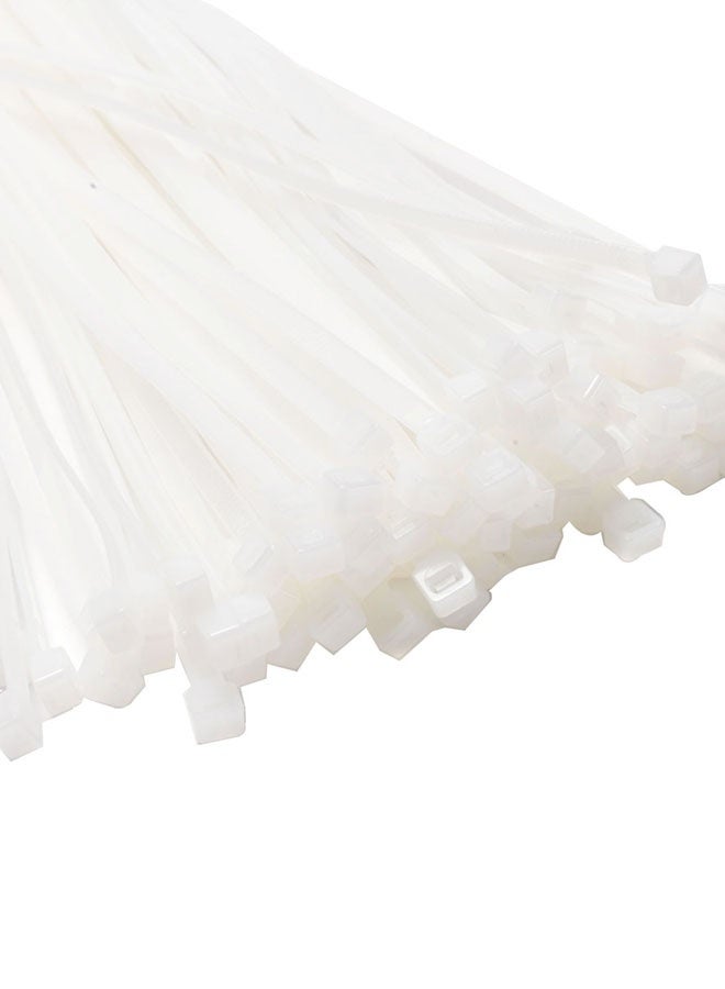LAWAZIM 4 Inch White Nylon Zip Ties - 100 Piece 5x100mm Multi-Purpose Self-Locking Cable Zip Ties, UV Resistant Flexible Wire Ties for Home, Office, Workshop, Cord Management, Indoor and Outdoor Use - Image 3