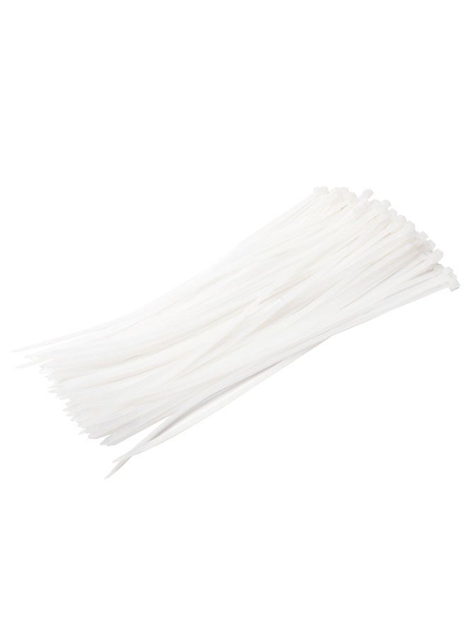LAWAZIM 4 Inch White Nylon Zip Ties - 100 Piece 5x100mm Multi-Purpose Self-Locking Cable Zip Ties, UV Resistant Flexible Wire Ties for Home, Office, Workshop, Cord Management, Indoor and Outdoor Use - Image 1