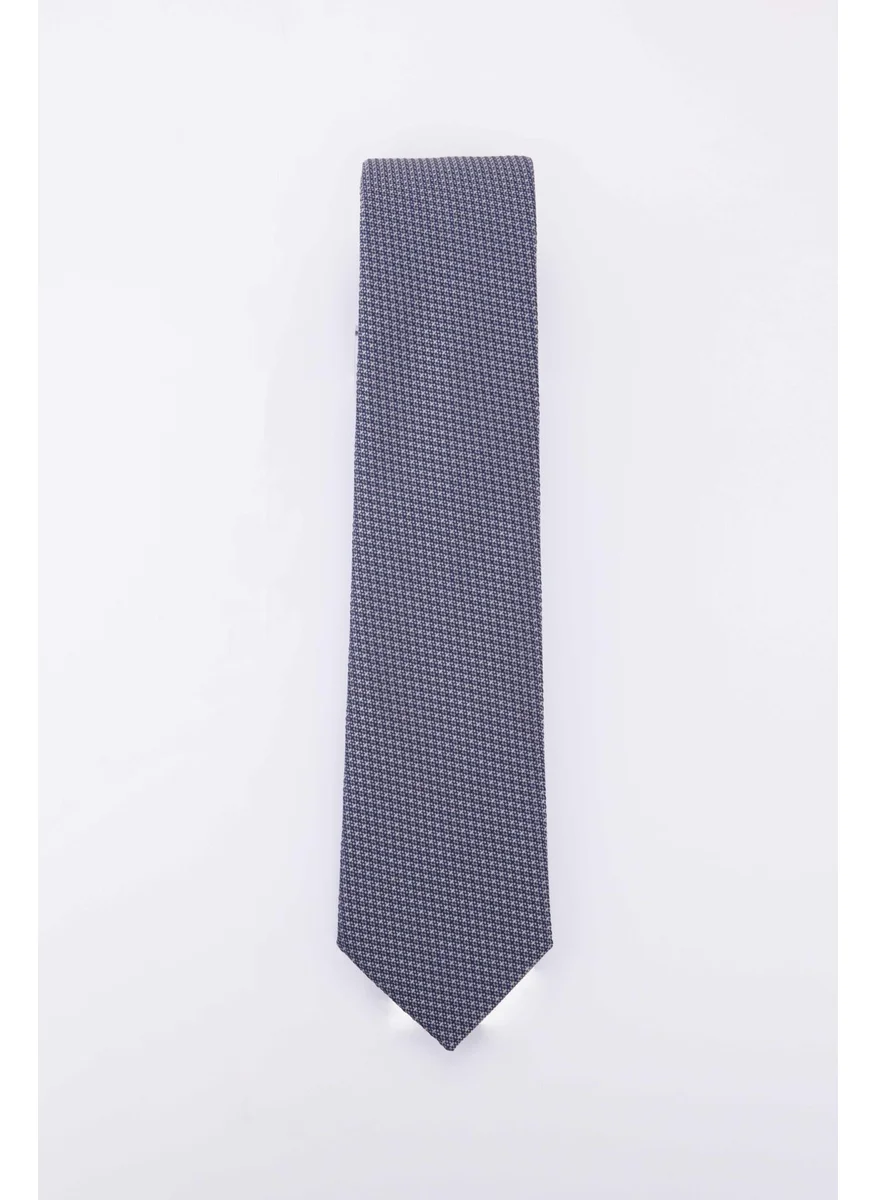 Tudors Classic Patterned Gray Tie with Pocket Handkerchief