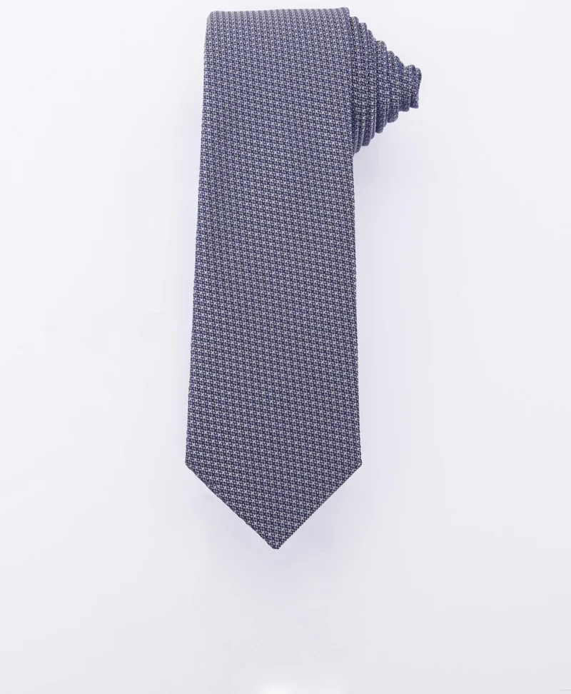 Tudors Classic Patterned Gray Tie with Pocket Handkerchief