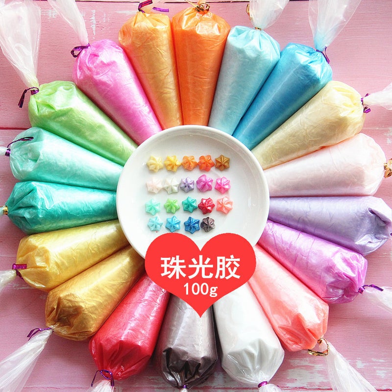 Generic 100g bag pearlescent glue simulation pearlescent cream mobile phone shell material special glue Please take a set of 29