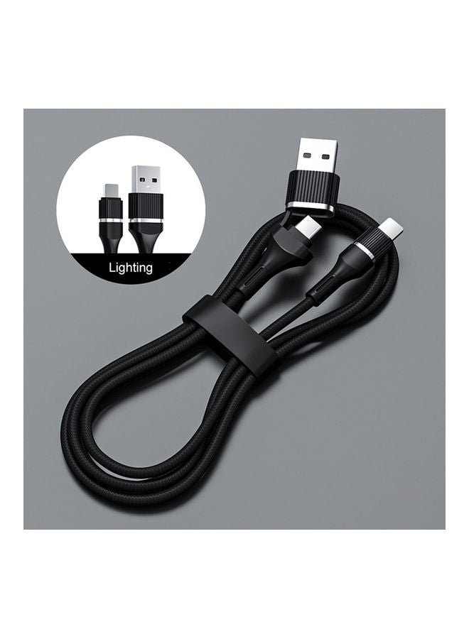 OFFBEAT Fast Charging Type C/USB to Lightning Cable - 1.1 m for iPhone, Power Delivery PD 20W Black - Image 2