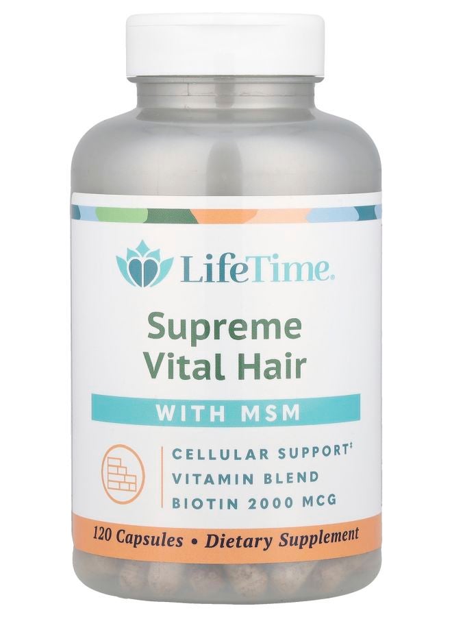 LifeTime Vitamins Supreme Vital Hair with MSM 120 Capsules - Image 1