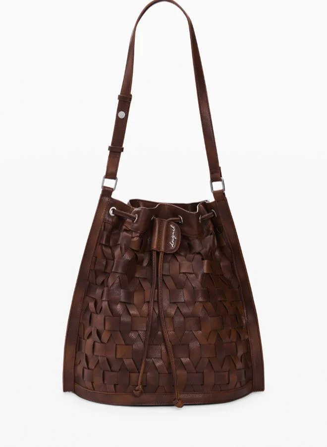 Medium braided drawstring backpack