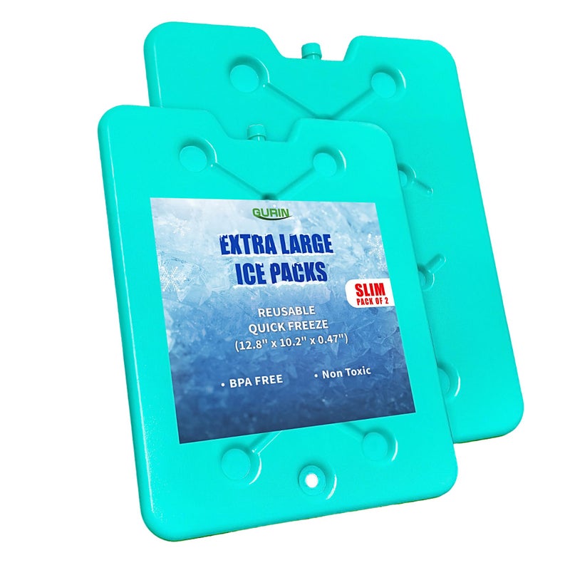 Gurin Reusable Ice Packs For Lunch Box/Coolers  Bag  Or Backpack Coolers - Cold Up To 8-12 Hours Long Lasting For Camping Picnic  Outdoor Activities  Food Delivery - Image 1
