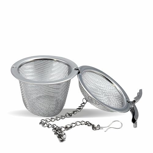 SAN-CHA Sancha Tea Boutiuqe, Super Brew Tea Infuser, Made in Fine Stainless Steel, Shaped Like a Ball for Easy Dipping, Rust Proof, fine mesh Filter - Image 3