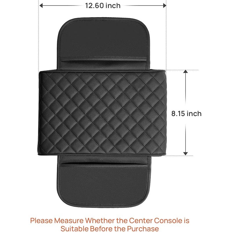 جوي توتوس JOYTUTUS Universal Center Console Cover, PU Leather Arm Rest Cover with Storage Bag, Middle Console Cover Protector for SUV Sedan Truck - Image 2