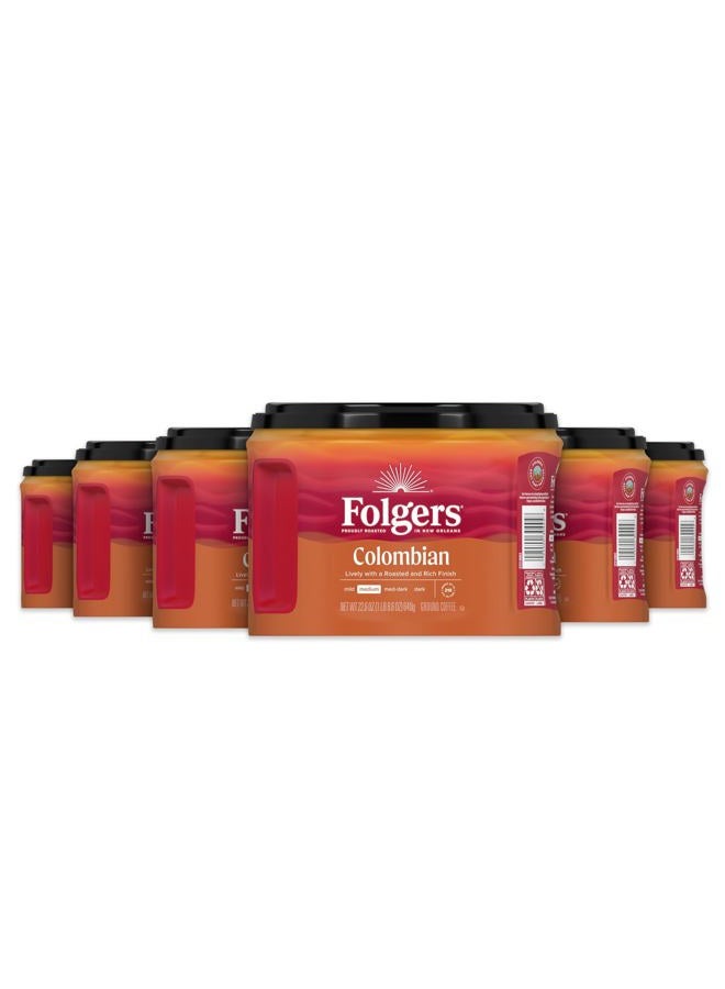 Folgers Colombian Medium Roast Ground Coffee, 22.6 Ounces - Image 1