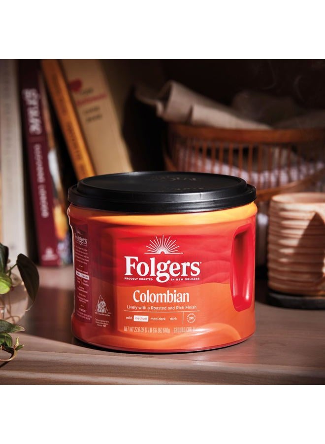 Folgers Colombian Medium Roast Ground Coffee, 22.6 Ounces - Image 4