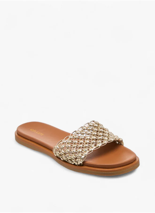 Celeste Women's Textured Slip-On Sandals