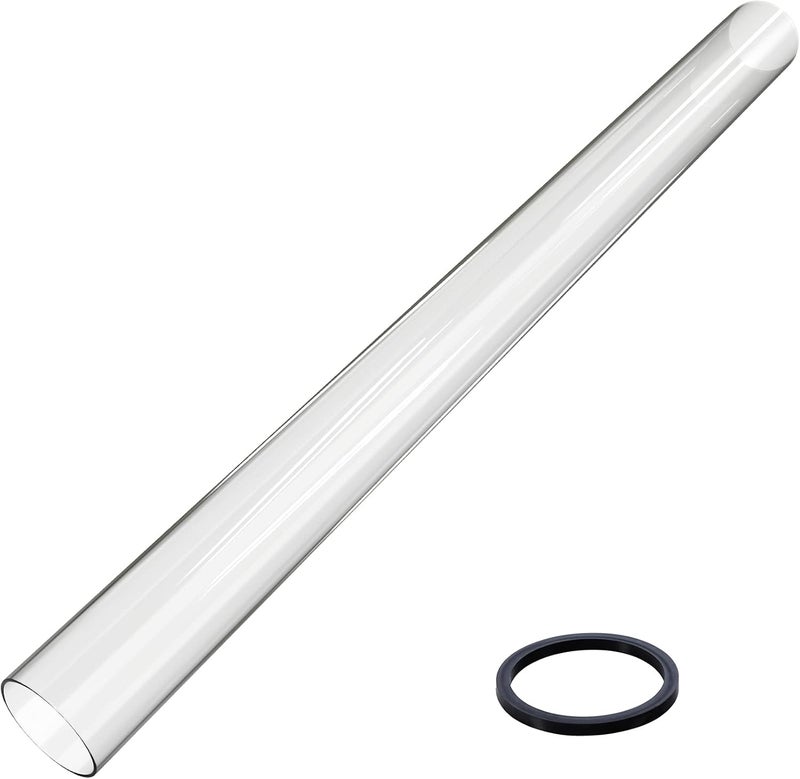 SUMNEW Patio Heater Glass Tube Replacement, 49.5 x 4" Patio Heater Replacement Parts with Ring, Outdoor Heater Replacement Parts for 4-Sided Pyramid Heater, Glass Tube Patio Heater for Hiland, fire sense - Image 1