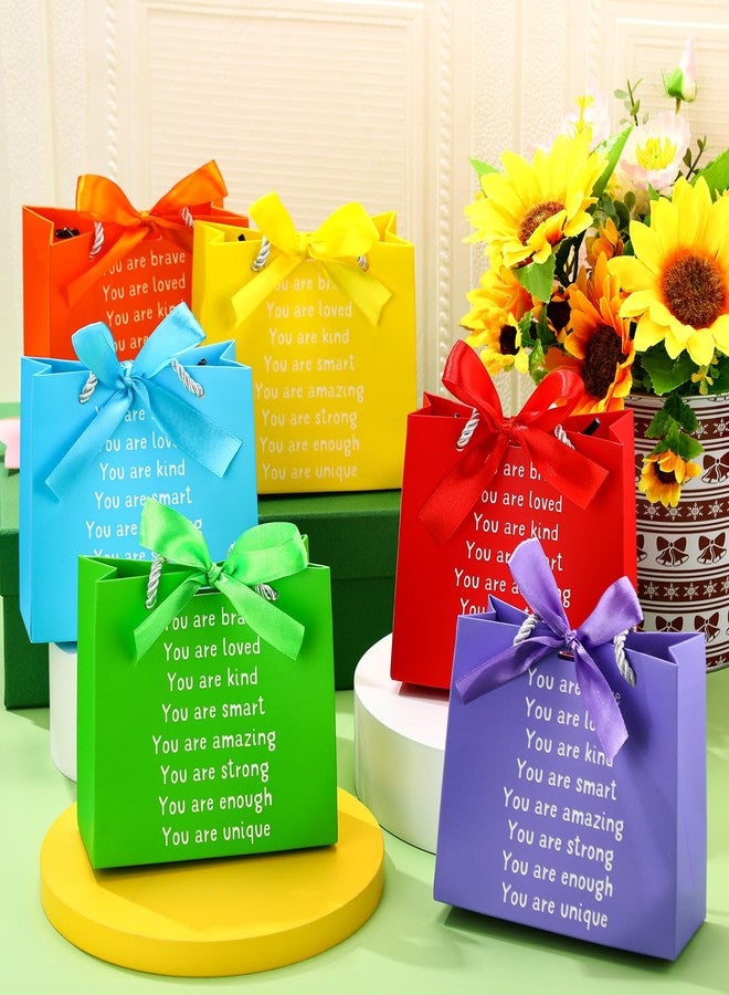 Kolldenn 24 Pack End of School Year Gift Bag with Handles Ribbon Rainbow Party Favors for Last Day of School Birthday Party Supplies (Elegant Style - Image 4