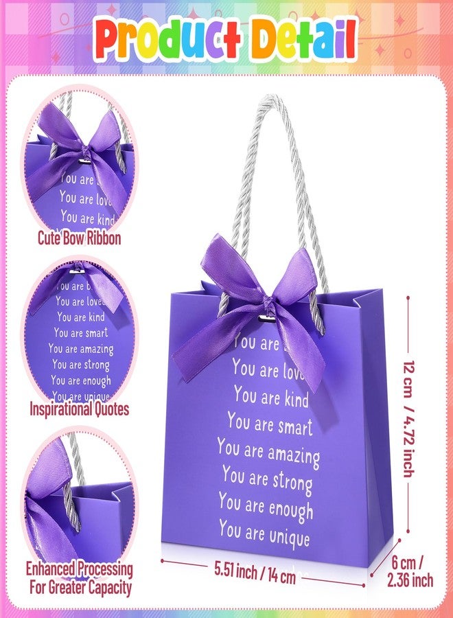 Kolldenn 24 Pack End of School Year Gift Bag with Handles Ribbon Rainbow Party Favors for Last Day of School Birthday Party Supplies (Elegant Style - Image 2
