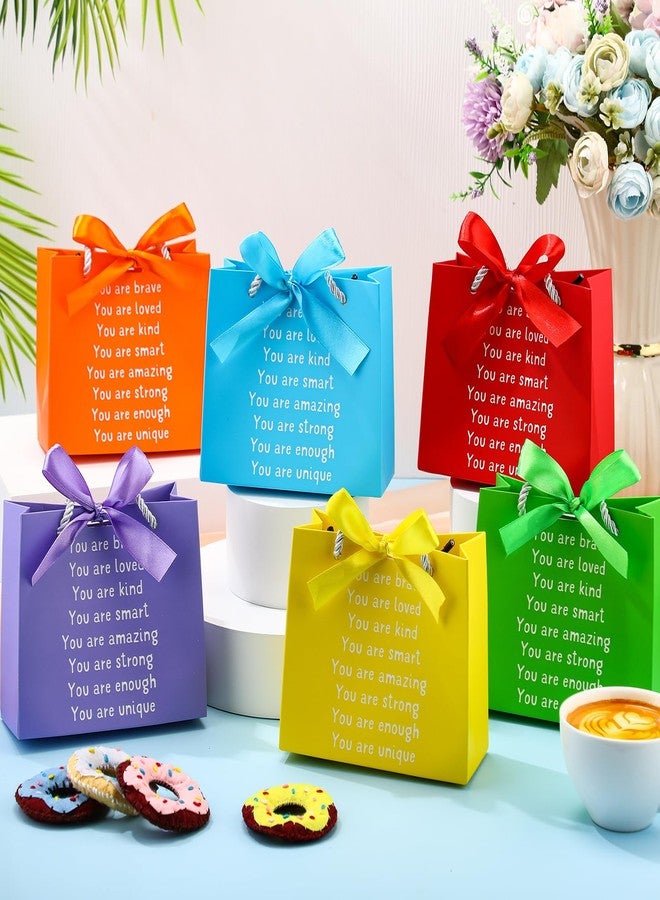 Kolldenn 24 Pack End of School Year Gift Bag with Handles Ribbon Rainbow Party Favors for Last Day of School Birthday Party Supplies (Elegant Style - Image 5