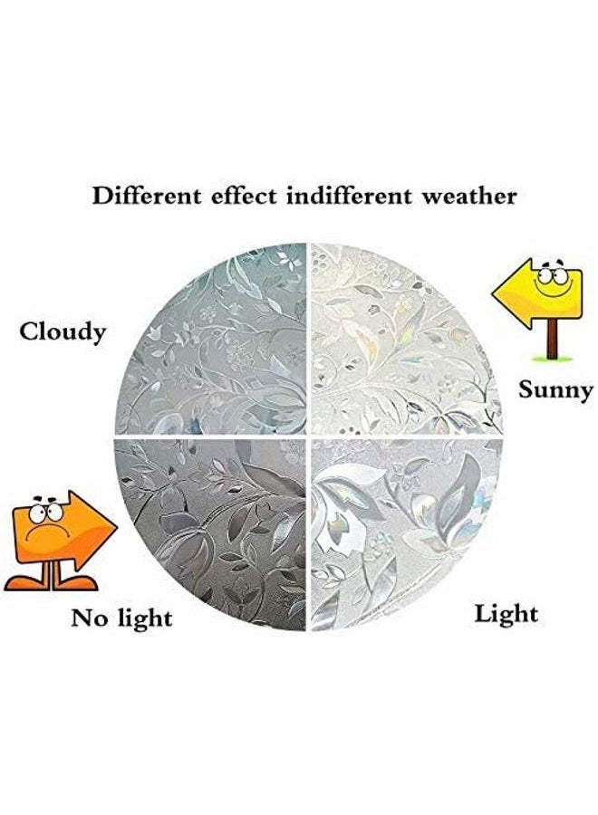 Niviy Bloss Static Cling Window Film Decorative Glass Sticker with Tulip Pattern Privacy Glass Film for Window DIY Home Decoration Window Paper - Image 5