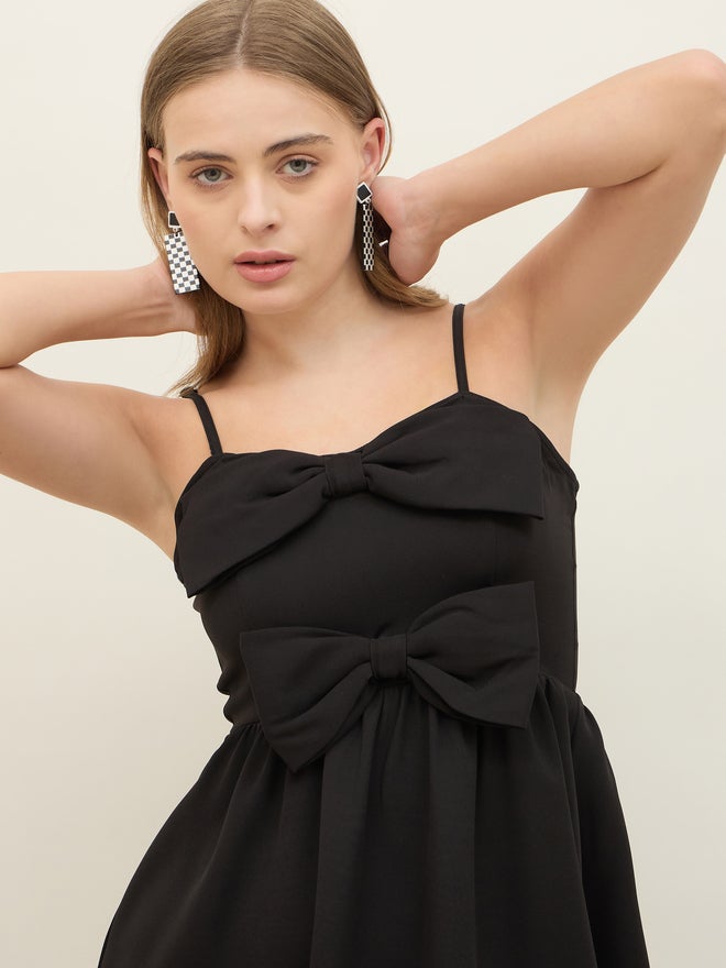 Styli Bow Bodice Mini Dress  - Image 4