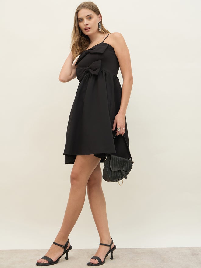 Styli Bow Bodice Mini Dress  - Image 1